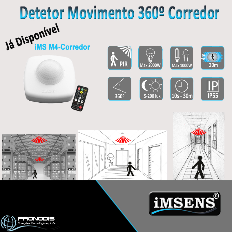 Novo detetor para corredores - iMS M4-Corredor