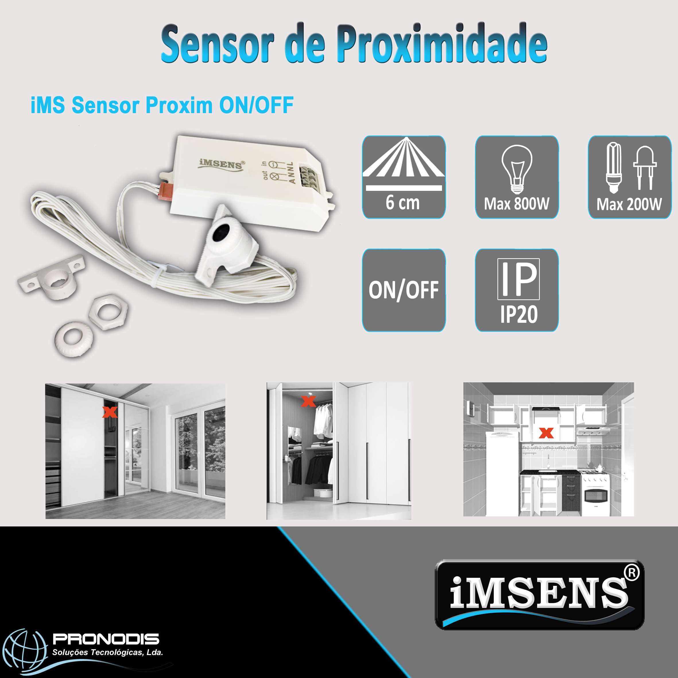 iMS Sensor Proxim ON/OFF - sensor de proximidade